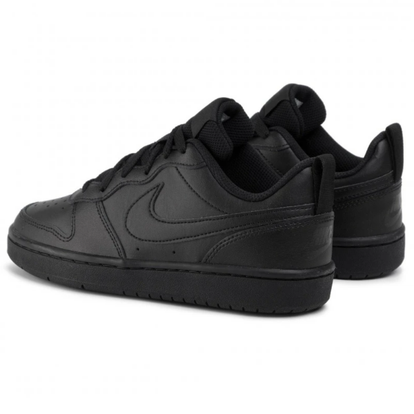 Giày Nike Court Borough Low 2 GS 'Triple Black' BQ5448-001 - Ảnh 3