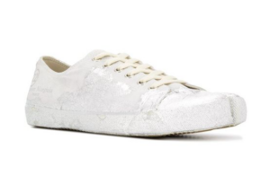 Alternative view of Giày Maison Margiela Tabi Silver Foil Suede 'White' S57WS0252P2519H1744