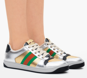 Alternative view of Giày Gucci Wmns Screener 'Silver Gold' 627833-1TR20-8162