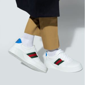 Giay Gucci Sneaker With Web 'White' 669698-UPG10-9060