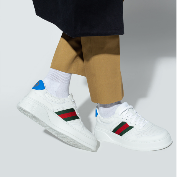 Giay Gucci Sneaker With Web 'White' 669698-UPG10-9060