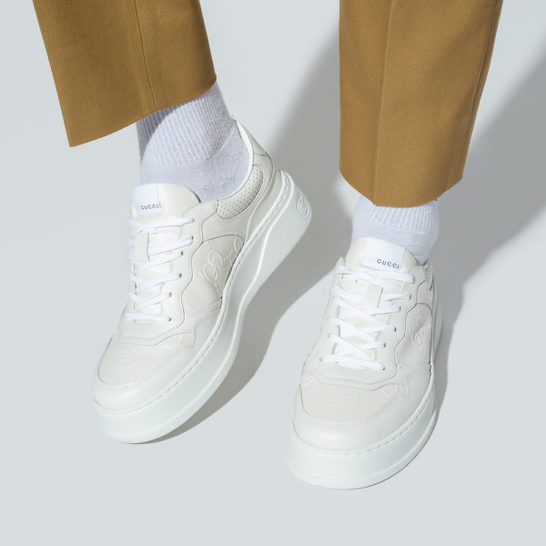 Giay Gucci GG Embossed Sneaker 'White' 669582-1XL10-9014