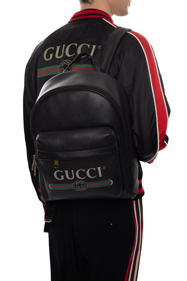 Balo Gucci Print Leather Backpack 547834 0Y2BT 8163 - Ảnh 4