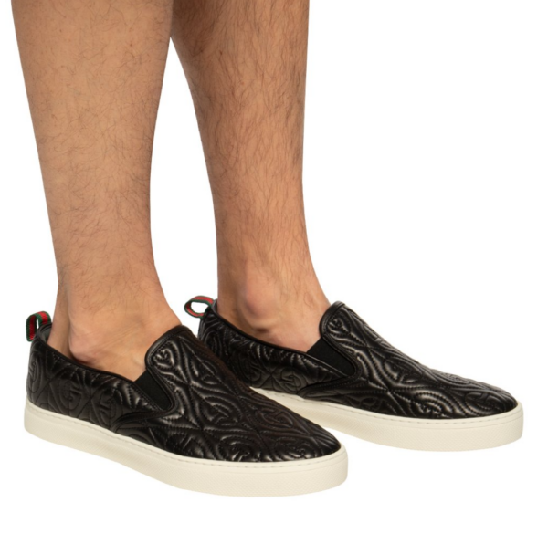 Giày Gucci G Rhombus Slip-On 'Black Quilted' 598868-0R0B0-1075 - Ảnh 2