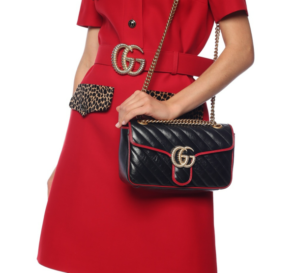 Túi Gucci GG Marmont Shoulder Bag Black 443497-0OLFX-8277 - Ảnh 2