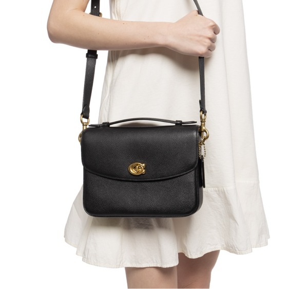 Túi Coach Cassie Shoulder Bag Grained Cow Leather Black 68348 B4 BK - Ảnh 4