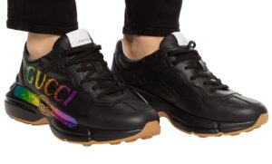 Alternative view of Giày Gucci Rhyton 'Iridescent Logo' 552851 DRW00 1000