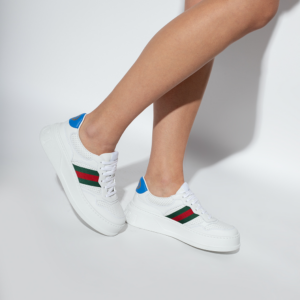 Giay Gucci With Web ‘White And Blue’ 670415-UPG10-9060