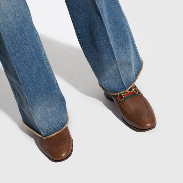 Giày Gucci Loafer with Horsebit 'Brown Leather' 655579-0G0P0-2870 - Ảnh 3