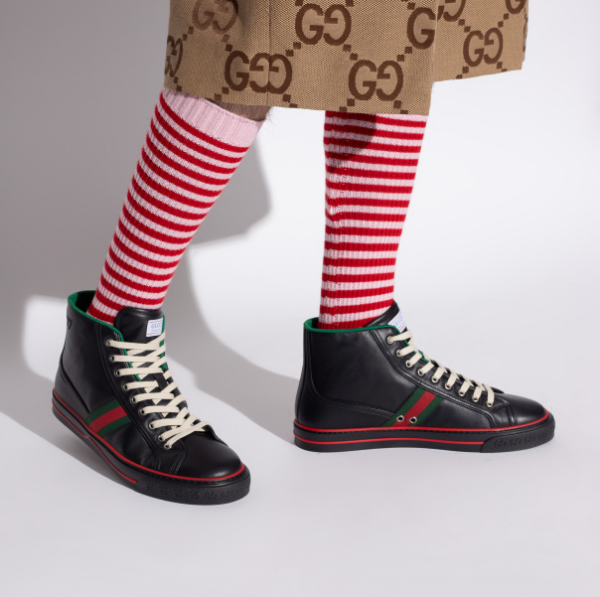 Giày Gucci Men's Tennis 1977 High Top Sneaker 644734-17L20-1074 - Ảnh 2