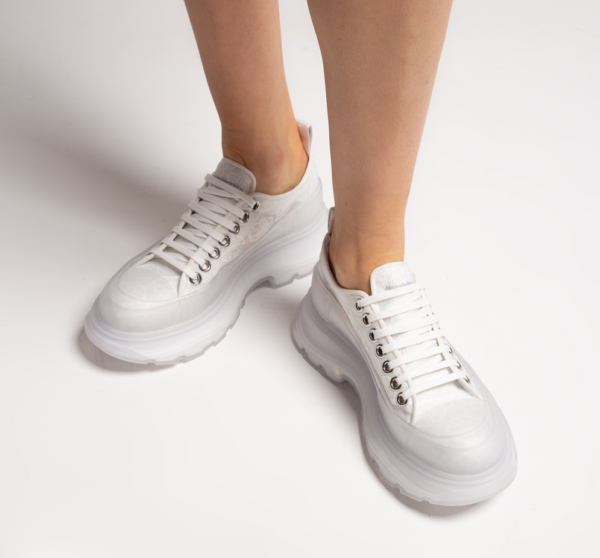 Giày Alexander McQueen Wmns Tread Slick 'White Transparent' 658085-W4Q32-9337 - Ảnh 4