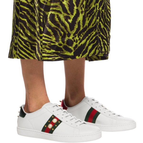 Giày Gucci Wmns Ace Studded 'White' 431887-A38G0-9064 - Ảnh 3