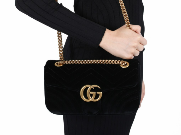 Túi Gucci GG Marmont Velvet Shoulder Bag 443497-K4D2T-1000 - Ảnh 6