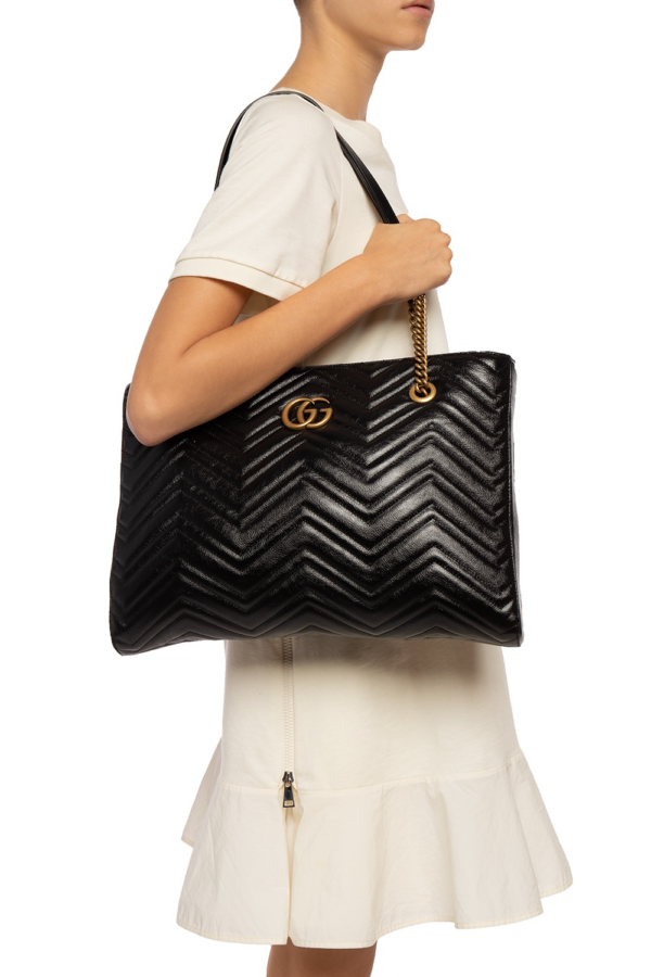 Túi Gucci GG Marmont Quilted Shoulder Bag 524578 0OLAT 1000 - Ảnh 6