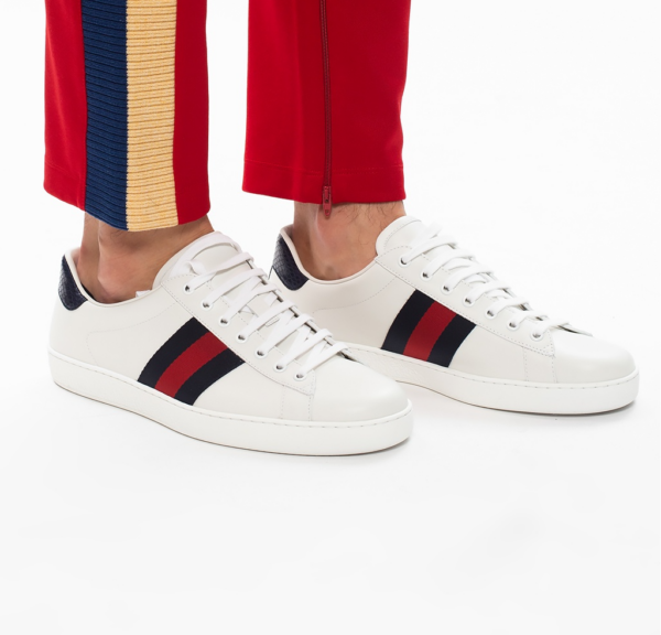 Giày Gucci Ace Leather 'White Blue' 386750-02JR0-9072 - Ảnh 3
