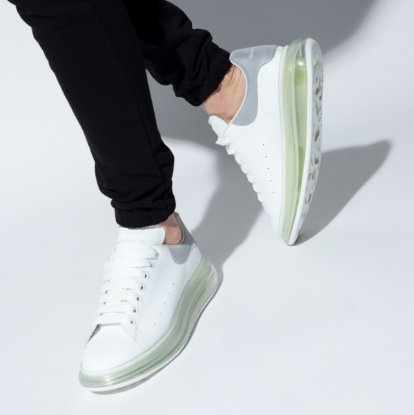 Giày Alexander McQueen Oversized Sneaker 'White Gunmetal' - Ảnh 2
