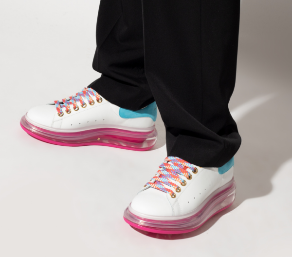 Giày Alexander McQueen Wmns Oversized Sneaker 'White Pink' 612744-WIA4G-9323 - Ảnh 4