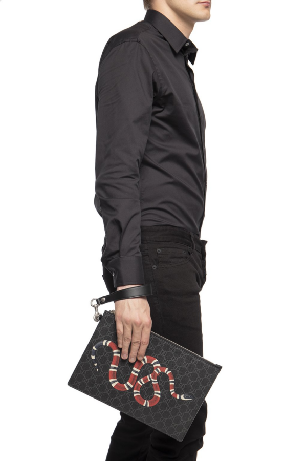 Túi Gucci Bestiary Pouch With Kingsnake 473904 GZN1N 1058 - Ảnh 4