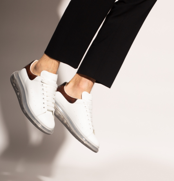 Giày Alexander McQueen White Leather Trainers 645872-WHZ4P-9574 - Ảnh 5