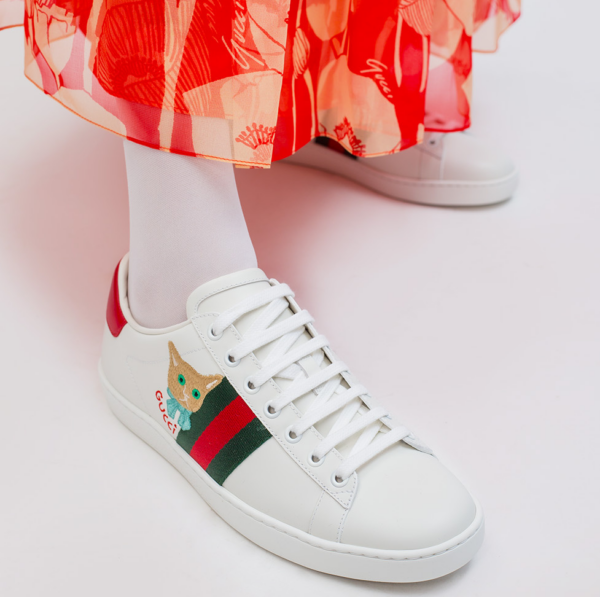 Giày Gucci Wmns Ace 'Cat Embroidery' 664142-1XG60-9065 - Ảnh 3
