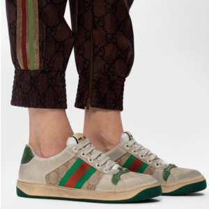 Alternative view of Giày Gucci Wmns Screener 'Distressed Green Orange' 570443-9Y920-9666