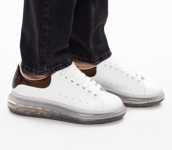 Giày Alexander McQueen White Leather Trainers 645872-WHZ4P-9574 - Ảnh 2