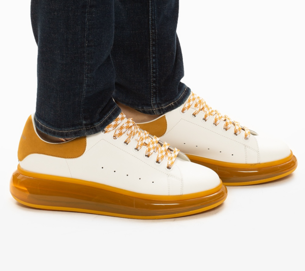 Giày Alexander McQueen Oversized Sneaker 'White Mustard' 645871-WHGP7-9538 - Ảnh 4