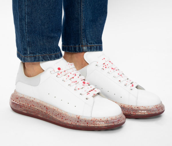 Giày Alexander McQueen Oversized Sneaker 'White Red Splatter' 625174-WHYBB-9175 - Ảnh 4