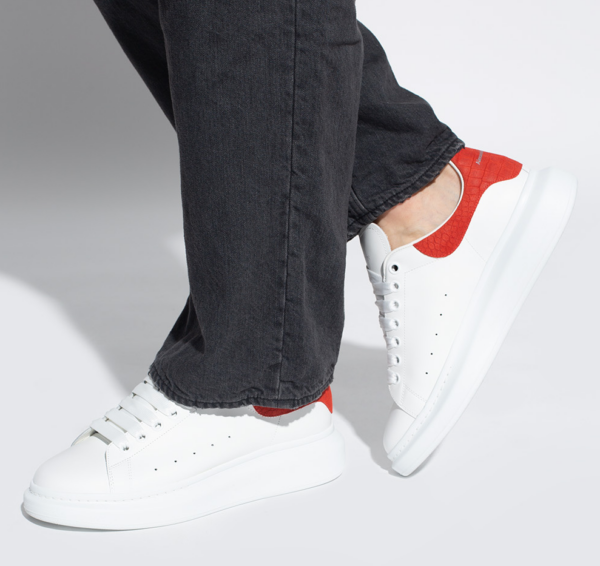 Giày Alexander McQueen Red Oversized 'White Geranium' 625162-WHZ4K-9294 - Ảnh 3
