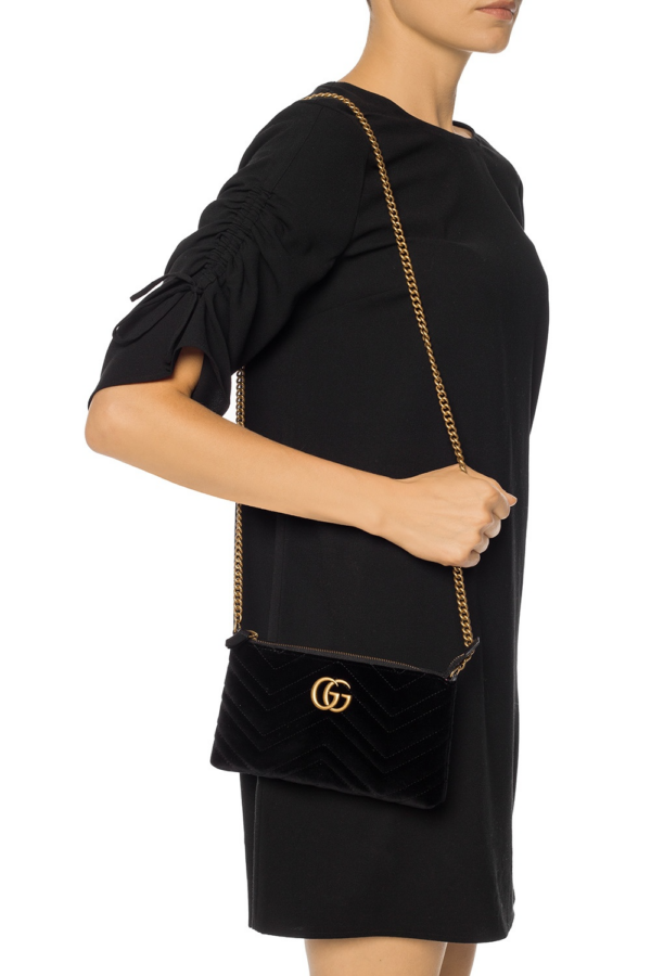 Túi Gucci GG Marmont Shoulder Bag Black 443447 9QIDT 1000 - Ảnh 6