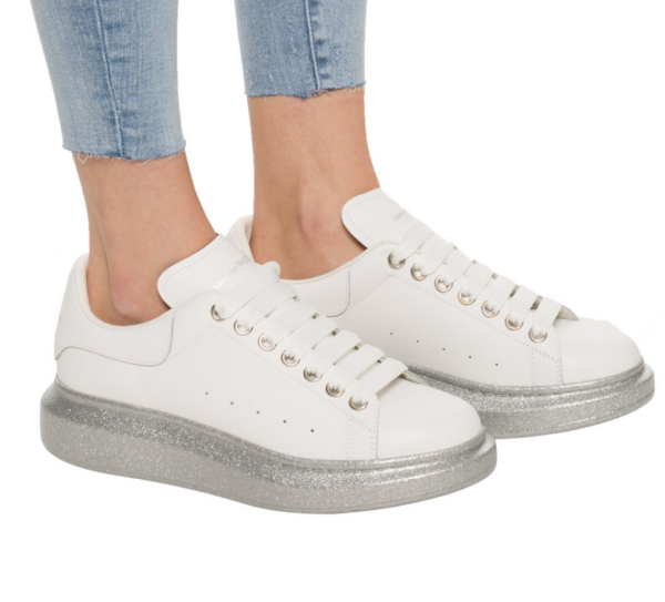 Giày Alexander McQueen Wmns Oversized Sneaker 'White Silver' 553770-WHWKV-9071 - Ảnh 2