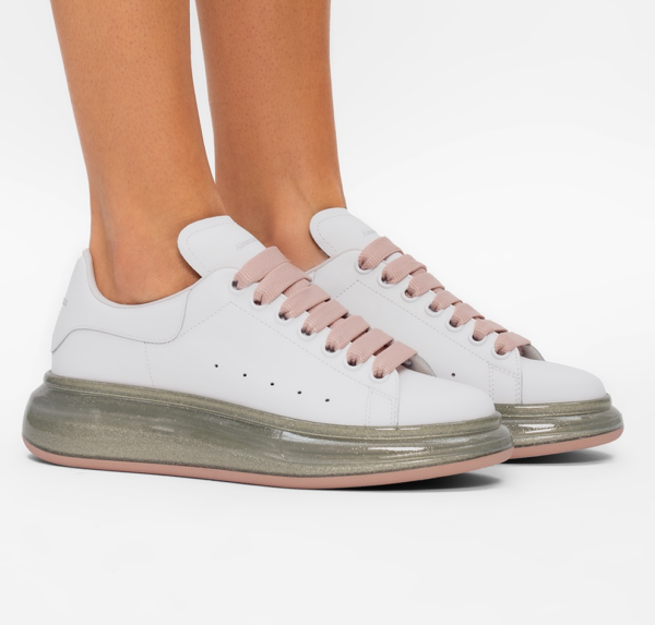 Giày Alexander McQueen Oversized Sneaker ' Rose Gold Glitter' - Ảnh 2