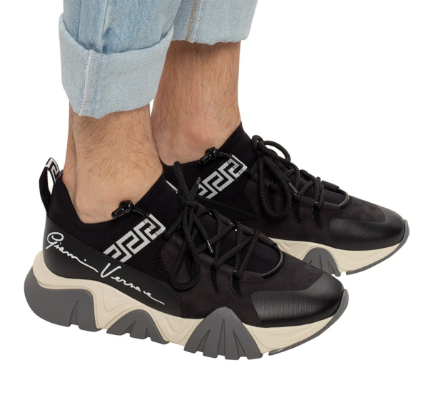 Giày Versace Squalo Knit Trainer 'Black' DSU8007-DCL5G-D4101 - Ảnh 3