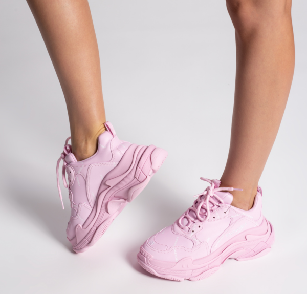 Giày Balenciaga Wmns Triple S Sneaker 'Allover Logo Pink' 524039-W2FA1-5090 - Ảnh 2