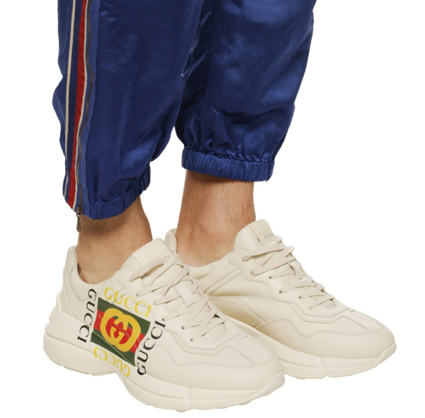 Giày Gucci Rhyton Leather Sneaker Vintage Logo 500878-DRW00-9522 - Ảnh 4