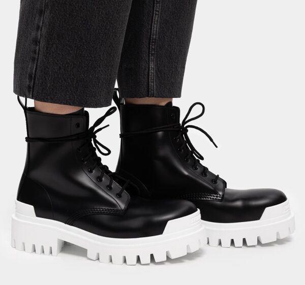 Giày Balenciaga Strike Leather 'Black' 590974-WA967-1090 - Ảnh 6