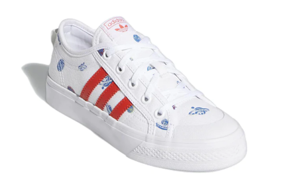 Giay Adidas Nizza J 'White And Orange' H01101