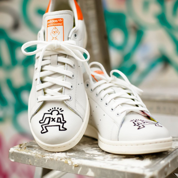 Giày Adidas Keith Haring x Stan Smith Pop Art 'White' EE9295 - Ảnh 3