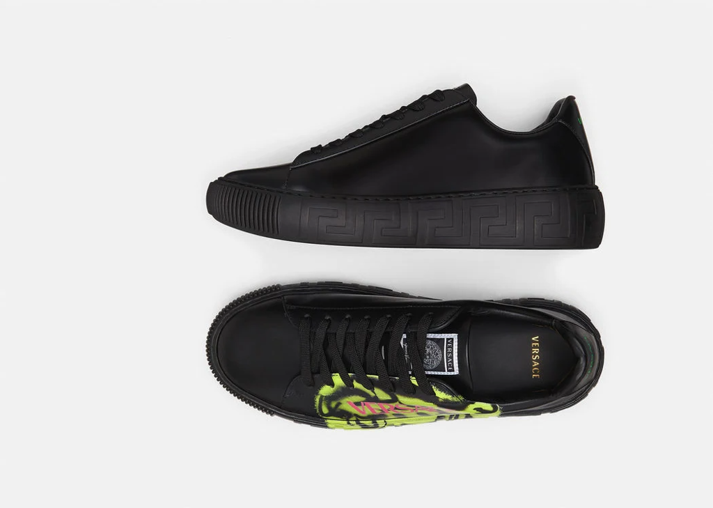 Giày Versace Greca Medusa Tag Sneakers Black Print DSU8404-1A01998-2B670 - Ảnh 4