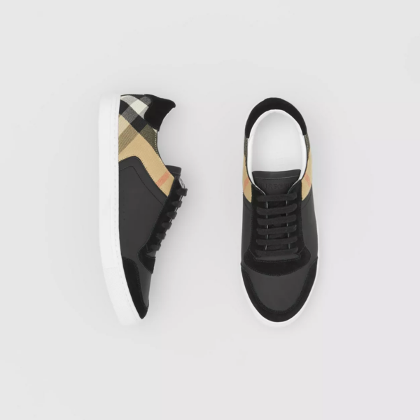 Giày Burberry House Check Cotton Sneakers Black P80241241 - Ảnh 6
