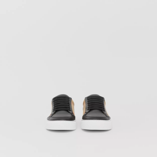 Giày Burberry House Check Cotton And Leather 'Black' 80243311 - Ảnh 2