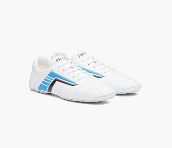 Giày Prada Rev Leather Sneakers 'White Light Blue' 2EG325-A21-F0AZ1 - Ảnh 6