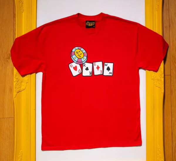 Áo Drew House Lucky You Drew SS Tee Red - Ảnh 3