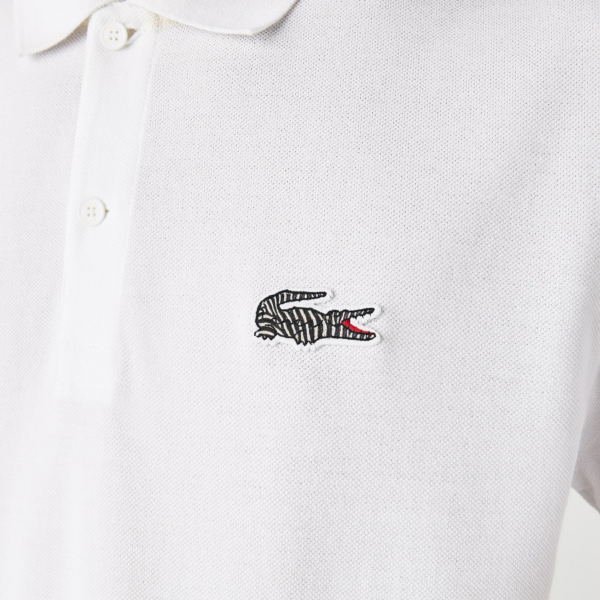 Áo Lacoste Men's National Geographic White Polo Shirt PH6286-6NW - Ảnh 5