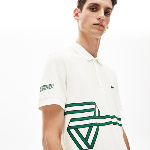 Áo Lacoste Men's Stripe Print Polo Shirt PH5094-70V - Ảnh 2