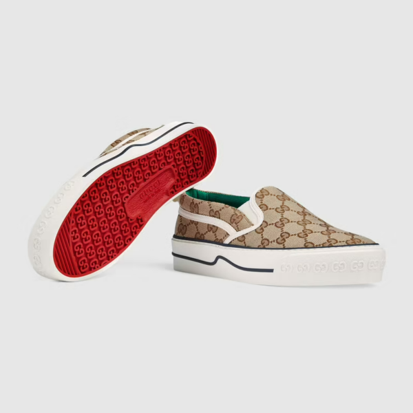Giày Gucci Wmns Tennis 1977 Slip-On 'Beige Ebony' 624733-2HK40-9762 - Ảnh 5