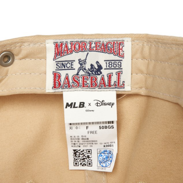 Mũ MLB x Disney Donald Duck Unstructured Ballcap NY3ACPD011N-50BGS - Ảnh 3