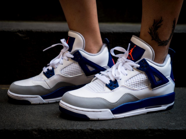 Giày Nike Air Jordan 4 GS 'Deep Royal Blue' 487724-132 - Ảnh 4