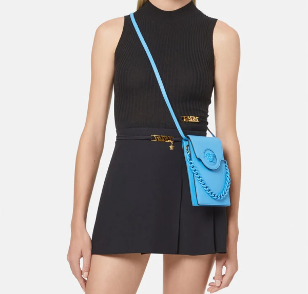 Túi Versace La Medusa Phone Pouch DV BLue 1003983-DVIT2T-1U38V - Ảnh 2