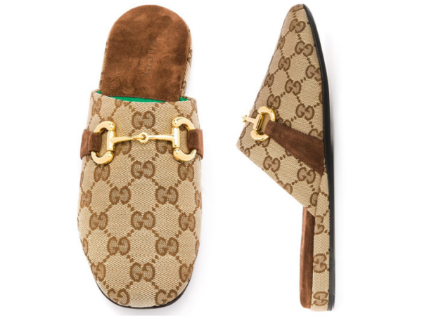 Giày Gucci Monogram Pattern Horsebit Mules 601599-G1710-9773 - Ảnh 5